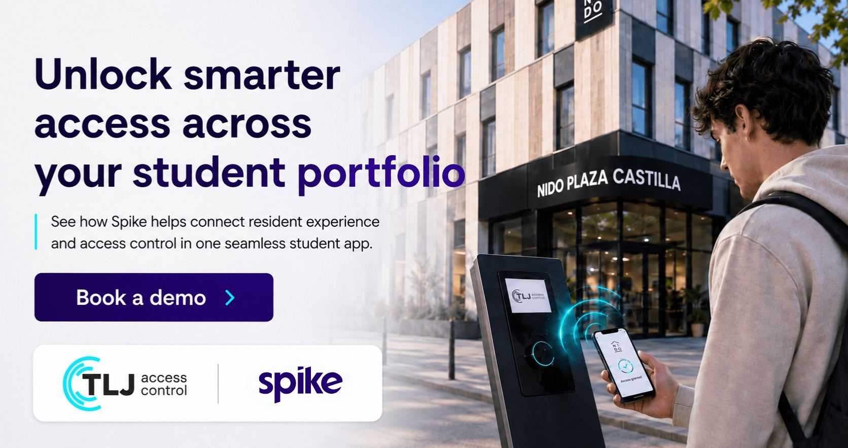 TLj x Spike integration in Nido Living developments in Madrid